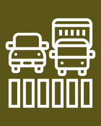 Street crossing with cars